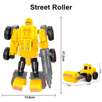 TOMMABO 5 en 1 coche de transformación Robot de juguete vehículo de ingeniería Robot transformador DIY deformación vehículo de construcción