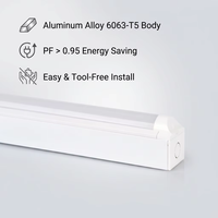 Barre lumineuse LED 4 pieds 1200 mm 3CCT 3000K 4000K 5000K IP20 Frosted pour entrepôt et supermarché, garantie 5 ans, CRI élevé >80, tubes LED
