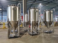 Fermenteur conique à double paroi en acier inoxydable 304 de 2 Bbl avec port de brassage à sec, cuve sous pression pour la fabrication d'alcool