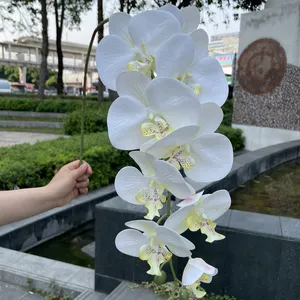 Real Touch Artificial Orchid Flower For Home Wedding Decoration 9 Heads Real Touch Latex Orchid Flower