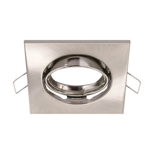 Aro cuadrado basculante empotrable GU10 50W IP20 88 cromado mate - Iluminación interior decorativa y funcional. - Product Image 2