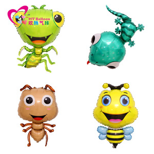 HT Balloon Insect Animal Cartoon Foil Balloons Ant <b>Mantis</b> Gecko Bee Decorative Party Balloons For Kids 2-4 Years - Product Image 1