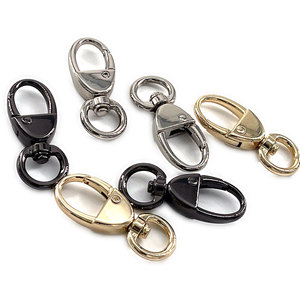 Manufacturing <strong>Metal</strong> <strong>Hooks</strong> Swivel Oval Ring Trigger <strong>Lock</strong> Clip <strong>Spring</strong> Buckle Lobster Claw Clasps Snap <strong>Hook</strong> for Straps Bags Luggage - Product Image 3