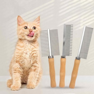 Productos para mascotas más vendidos, peine para mascotas de doble cara de acero inoxidable para perros y gatos, peine para pulgas, cepillo, peine para el cuidado de mascotas - Product Image 1