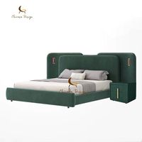 Nordischer Stil Mehrfarbiges Weiches Leder Holzrahmen Montiertes Modernes Stauraum-Bett in Queensize für Schlafzimmer