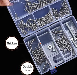 Lưu trữ bin cho đồ trang sức hạt lưu trữ linh kiện điện tử bộ phận hoàn thiện hộp nhựa hộp thành phần 10 15 36 ngăn hộp - Product Image 3