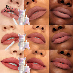 Mousse de rouge à lèvres liquide moelleux labial vente en gros <span class=keywords><strong>taches</strong></span> douces <span class=keywords><strong>encre</strong></span> crémeuse aérée lèvres brillant porte-clés mignon ours lèvre boue velours mat - Product Image 5