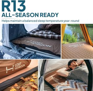 <span class=keywords><strong>Matelas</strong></span> de camping gonflable Air & Foam, <span class=keywords><strong>matelas</strong></span> de couchage auto-gonflant, 4,5 pouces d'épaisseur, avec pompe à air, taille complète - Product Image 4