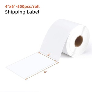Etiqueta adhesiva térmica de PVC 4x6 personalizada listada en fábrica, uso de código de barras para comida de supermercado, precio de promoción para etiquetas de envío personalizadas - Product Image 1