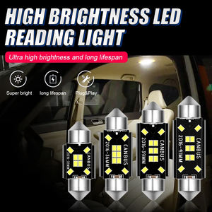 Ampoule LED Festoon Hexing DC 12V pour voiture 31/36/39/41mm C3W-<span class=keywords><strong>C10W</strong></span> 2012-2016 8 10SMD D-MAX Isuzu Éclairage universel de plaque d'immatriculation - Product Image 3