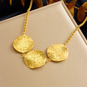 Geometrische 18 Karat Pvd vergoldete Edelstahl große Anhänger Halskette trüben frei übertriebene Anhänger Halskette für Frauen - Product Image 3