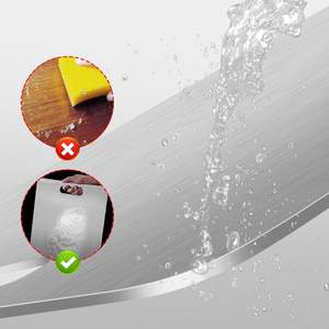 Planche à découper multifonctionnelle pour la cuisine, durable, compatible lave-vaisselle, moderne, en acier inoxydable, pour la viande, les fruits et les légumes, avec poignée - Product Image 6