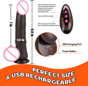 Schub Dildo Vibration <span class=keywords><strong>Super</strong></span> realistische Penis Teleskop <span class=keywords><strong>Large</strong></span> Dick Vibrator Penetration Anal Sexspielzeug für Frauen Masturbation - Product Image 3