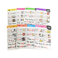 Cartes éducatives personnalisées 67 cartes, phonétique, carton épais, écologiques, pelliculage mat 100%, inscriptibles, cartes flash pour maîtriser la lecture, avec anneaux