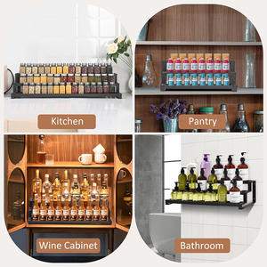 Genişletilebilir baharat organizasyon raf 3-Tier baharat rafı organizatör mutfak dolabı veya kiler için - Product Image 5