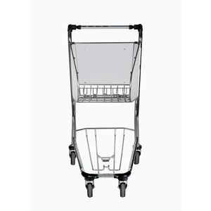<b>Foldable</b> Metal Shopping <b>Cart</b> with Double Layer Design, Transparent Guard & Wheels for Market and Travel - Product Image 3
