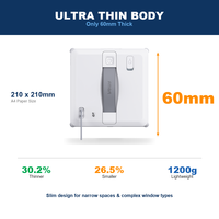 Robot Limpiacristales FMART W5 de Fábrica con Cuerpo Delgado de 60 mm y Succión Pico de 8000 Pa para Uso Doméstico