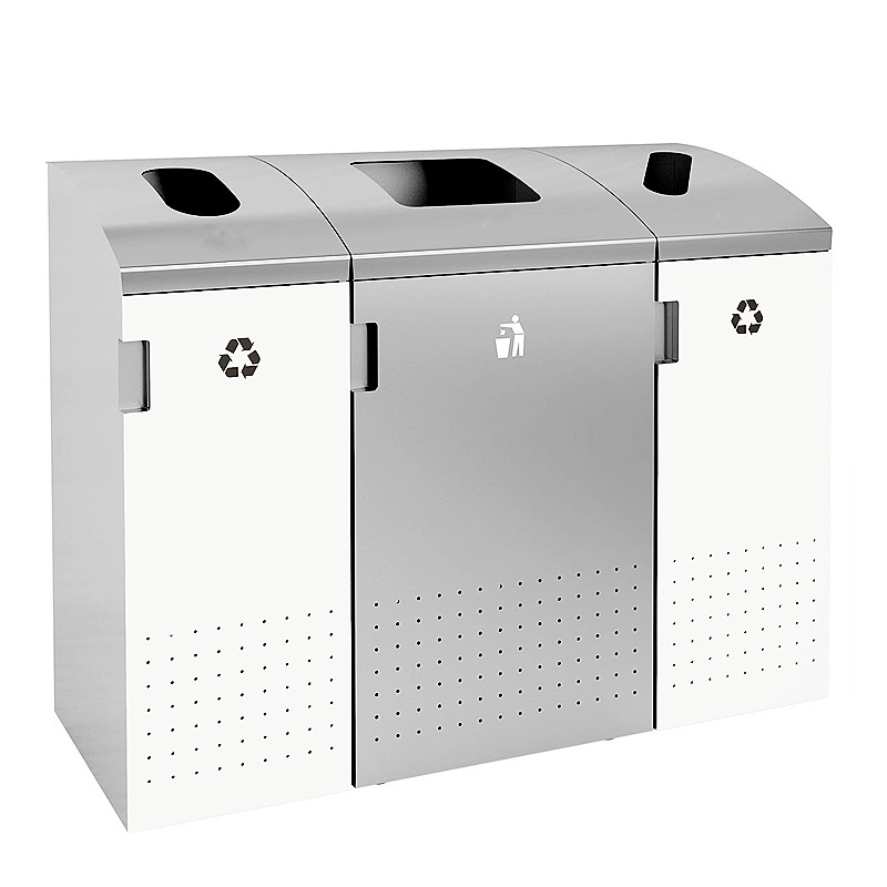 Factory Price Recycling  Stainless Steel Trash Can park Commercial Outdoor Garden Waste Bin