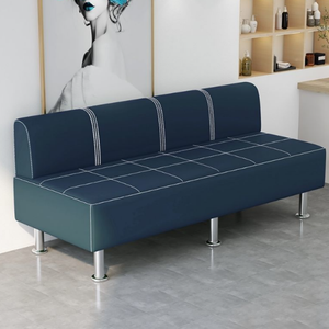 Ensembles de mobilier de salon de beauté : Canapé d'attente moderne en cuir, station de coiffure avec miroir, chaise de <span class=keywords><strong>coiffeur</strong></span>, mobilier de salon et salle à manger - Product Image 2