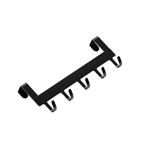 Vintage Eco-Friendly No <b>Drill</b> Over Cabinet Door 5-Hook Rack-Heavy Duty Stainless Steel Kitchen Utensil Hook Organizer/MOQ10 - Product Image 1