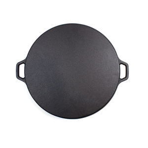 Sartén redonda plana <span class=keywords><strong>de</strong></span> hierro fundido para hornear, 14 pulgadas, para pizza - Product Image 5