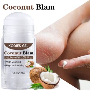 Baume pour les pieds et les mains à la noix de coco avec logo personnalisé, baume pour les cuticules, crème réparatrice pour les ongles à base de plantes avec huile de jojoba et vitamine E, baume pour les talons secs - Product Image 2