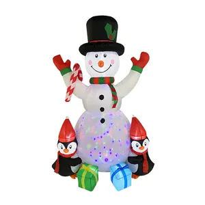 圣诞充气户外雪人带灯庭院装饰节日/圣诞节发光二极管灯