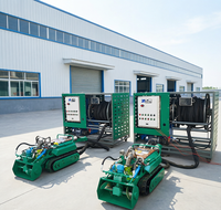 Robot de dragage télécommandé de 900 mm, portée 60 m, avec faisceau LED pour service de dragage de boues sur quai portuaire