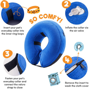 Collar Protector Quirúrgico Inflable de PVC en Forma de Cono, Collar Suave Tipo Donut para la Recuperación y Salud de Mascotas, Perros - Product Image 5