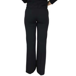 กางเกง Donna Pantalone Nero เอวสูงทรงขาบานสำหรับผู้หญิง ชุดทำงาน - Product Image 3