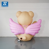 Ours ange gonflable personnalisé, personnalisation de personnage de dessin animé gonflable, ours de dessin animé gonflable, décoration publicitaire gonflable