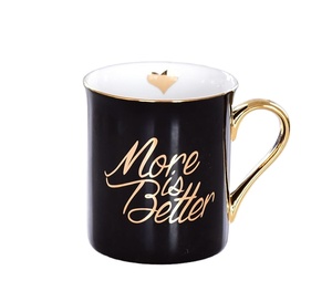 Logo personalizzato di alta qualità con oro maniglia in ceramica tazza di caffè - Product Image 1
