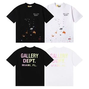Nuova T-shirt Casual Stampata con Lettere Dipinte a Mano <span class=keywords><strong>e</strong></span> Sfumature, Unisex, Vestibilità Ampia, Manica Corta, Stile Graffiti Gallery, High Street - Product Image 1