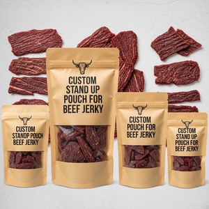 Custom Printed Beef Jerky <b>Bags</b> Moisture Proof Stand Up Pouch FDA Certified Food Grade Custom Logo Available Bulk Wholesale - Product Image 2