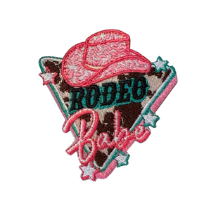 Toppe per il cappello da camionista con ritegno di tendenza occidentale da Cowgirl firmate e Redo da bambina con toppe in tessuto in saia ricamate - Product Image 2