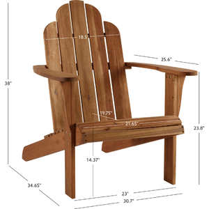 Chaise Adirondack <span class=keywords><strong>de</strong></span> haute qualité avec finition en acorn, conçue pour une performance durable dans les parcs publics, les <span class=keywords><strong>terrains</strong></span> <span class=keywords><strong>de</strong></span> jeux scolaires, les chambres à coucher - Product Image 4