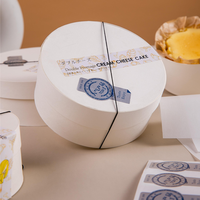 Boîte à gâteau ronde en carton, facile à assembler, pour emporter, cadeau, présentation, boîte à gâteau au fromage ronde pour traiteur et fête