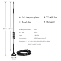 Antenne parabolique extérieure GSM externe de haute qualité avec connecteur SMA 9dBi 3G 2G 4G 5G antennes Wifi à polarisation verticale
