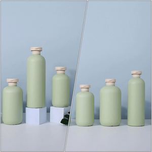 ขวดพลาสติก HDPE สีเขียวอะโวคาโด ขนาด 200/260/300/400/500 มล. แบบบีบได้ สำหรับโลชั่น แชมพู ครีมนวดผม  พร้อมฝาเกลียว พิมพ์ลายสกรีน - Product Image 2