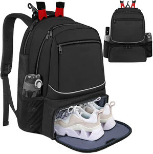 Sac de sport pour raquettes de tennis et de pickleball pour femmes, grande taille, personnalisé, 30-40L, en polyester imperméable, portable, avec bandoulière détachable - Product Image 1