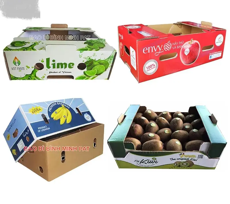 Goldener Lieferant benutzerdefiniertes Logo Karton Bananen-Karton-Tablets Öko-Verpackungsbox Fruchtverpackung kundenspezifischer Karton Fruchtkarton