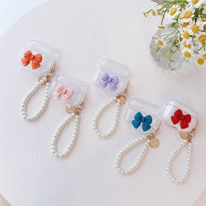 Étui de protection à nœud papillon pour <span class=keywords><strong>Airpods3</strong></span> 2e 3e génération Pro2 étui de protection de casque à nœud mignon pour fille de haute qualité - Product Image 3