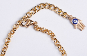 <span class=keywords><strong>Bracelet</strong></span> chaîne <span class=keywords><strong>en</strong></span> alliage <span class=keywords><strong>or</strong></span> <span class=keywords><strong>Rose</strong></span> avec pierres de cristal, breloques mauvais œil, meilleur cadeau pour unisexe, offre spéciale, - Product Image 3
