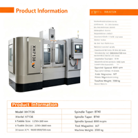 Mesin Permesinan Vertikal XH7136 3 Axis BT40 24T ATC Heavy Duty Presisi Tinggi CNC untuk Cetakan Logam dan Suku Cadang Otomotif