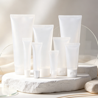 Tube souple transparent à faible MOQ avec couvercle vissé pour cosmétiques : flacon séparé pour crème visage, gommage visage, crème pour les mains, lotion