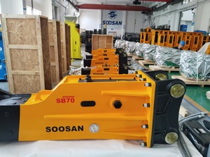 Disjoncteur hydraulique de type boîte SOOSAN SB70 avec caractéristiques standard comprenant des tuyaux de burins boîte à outils cylindre d'azote douze mois - Product Image 2