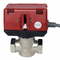 Katup kuningan elektrik bermotor 2 arah DN20 220VAC untuk pendingin udara sentral (Fan Coil)
