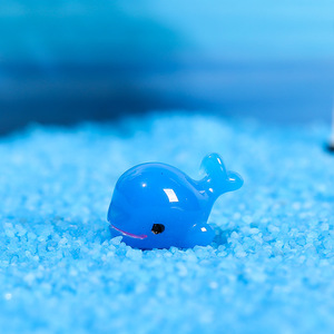 Figurine de baleine en résine bleue et blanche, mini ornement animalier pour la décoration de la maison, artisanat, décor artistique - Product Image 3