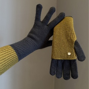 Nouveaux <span class=keywords><strong>gants</strong></span> d'hiver en mélange de laine premium pour femmes, avec nœud, à deux doigts exposés, compatibles écran tactile, résistants au froid <span class=keywords><strong>et</strong></span> chauds pour usage quotidien - Product Image 2