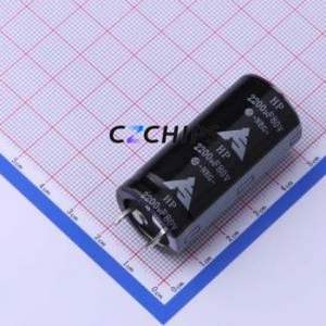 ตัวเก็บประจุอิเล็กโทรไลต์อะลูมิเนียมแบบ Snap-in รุ่น HPP222M22045FVA ชนิด Through hole (THT) ขนาด D22xL45 มม. 2200uF 20% 80V ขา 10 มม. - Product Image 1